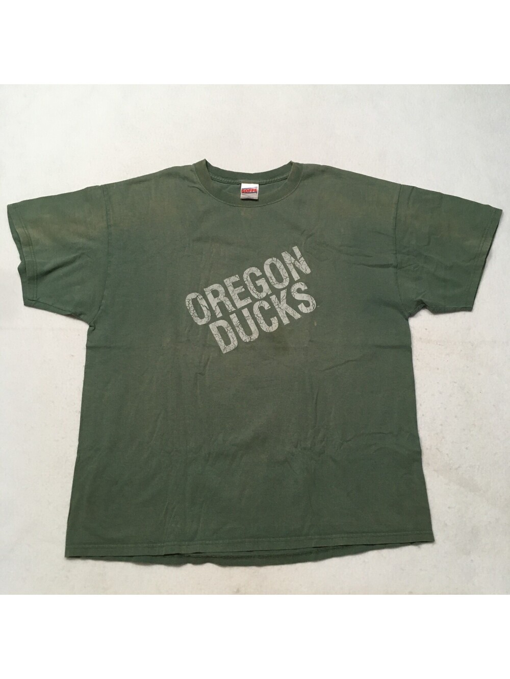 Oregon Ducks T Shirt Men's Size Large Green see pics-stains